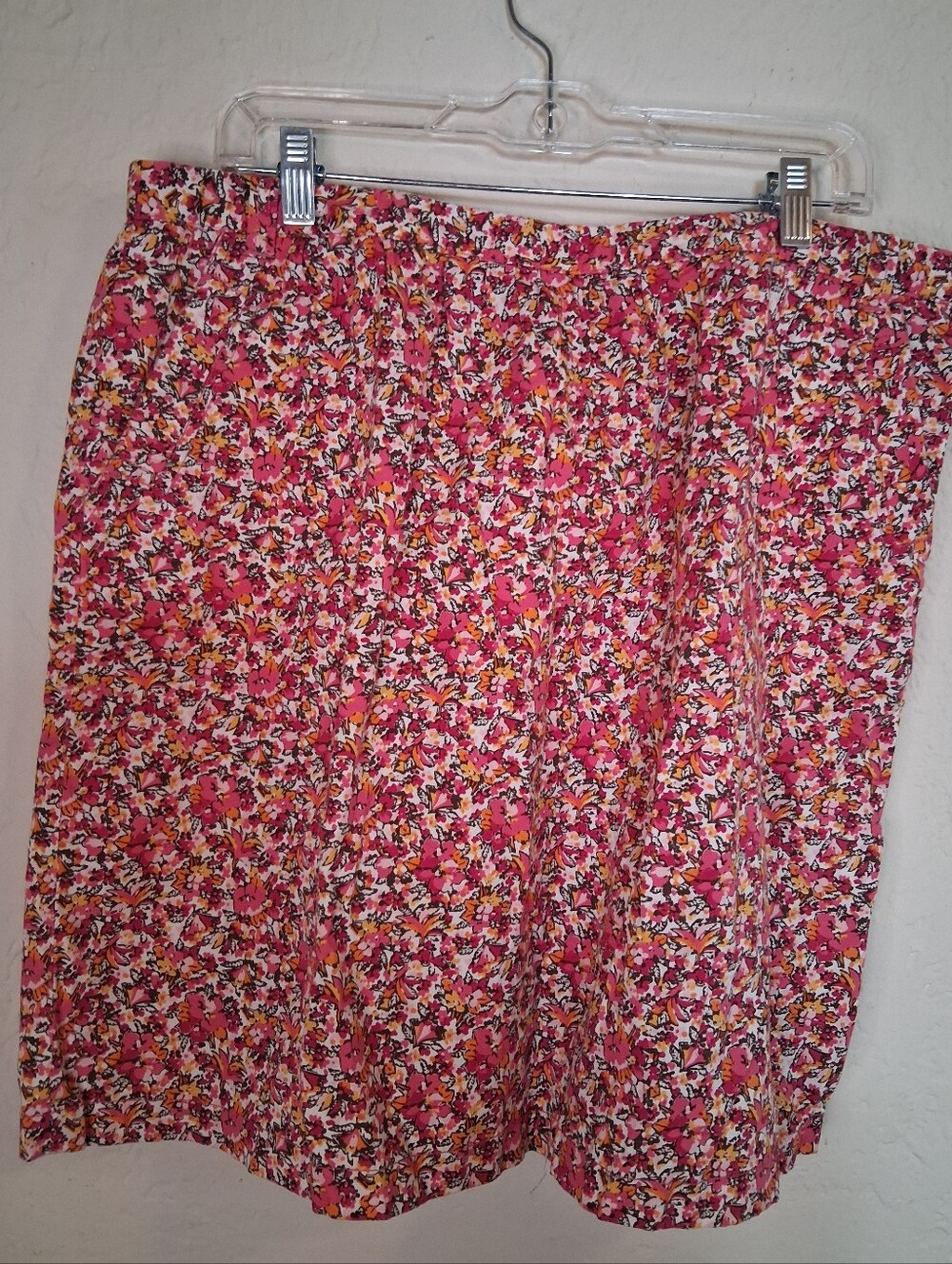 Bass Floral Pink Elastic-Waist Women’s Sporty Skirt Sz 16